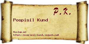Pospisil Kund névjegykártya